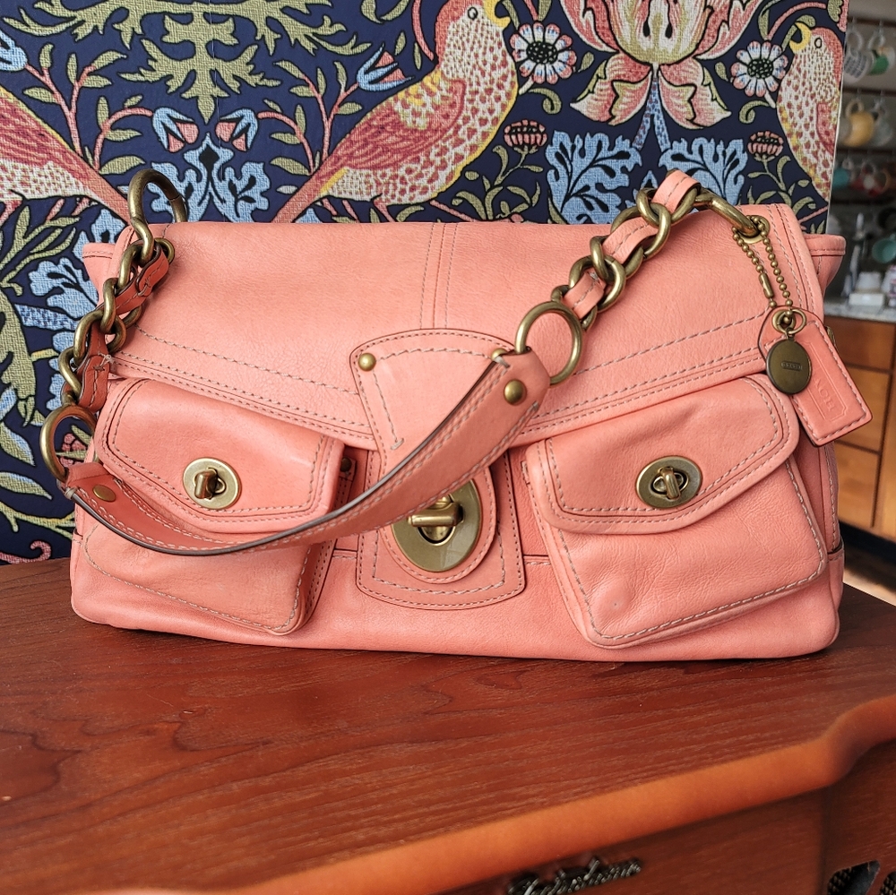 Coach Legacy Leigh rose leather 65th anniversary bag